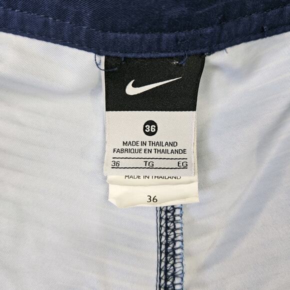 Nike Board Shorts Men's 36 Surf Swimming Trunks Stretch Blue Striped Unlined - Picture 2 of 9